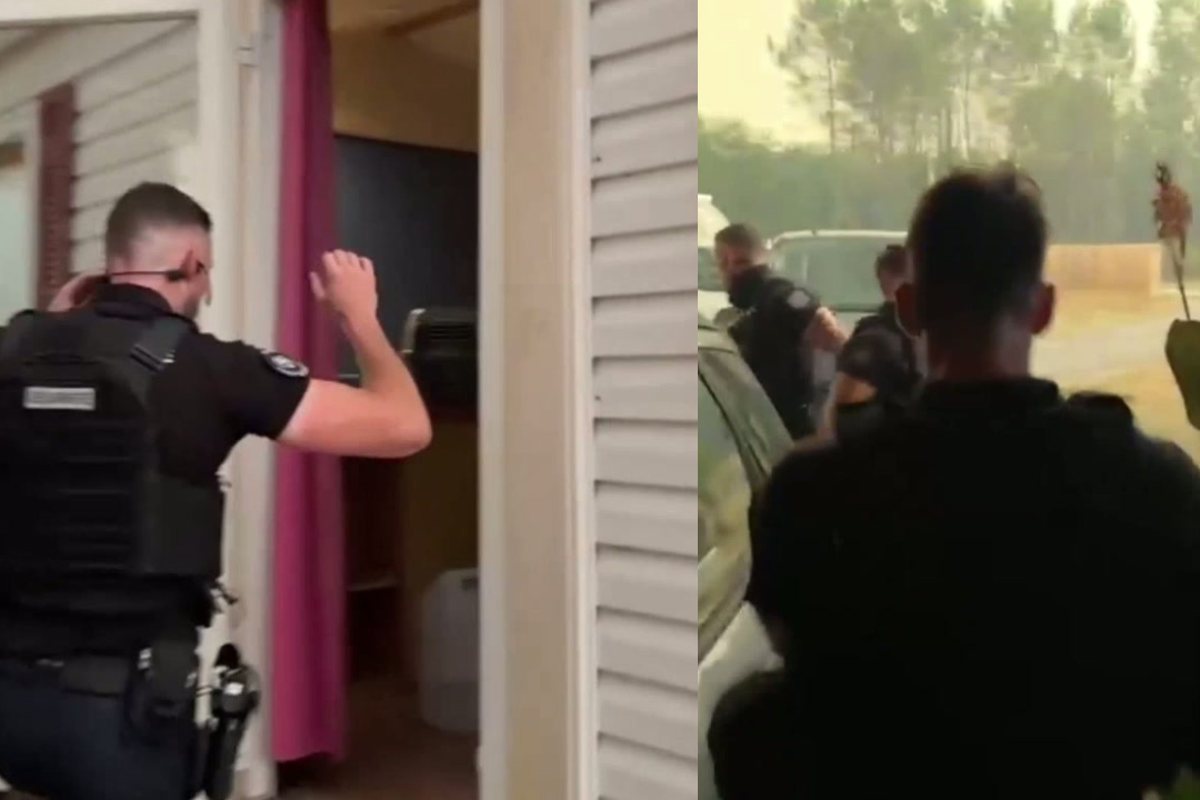 Police Evacuate Family as Wildfires Rage Across France