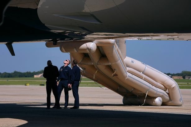 Trump’s travel halted as emergency slide deploys on Air Force One