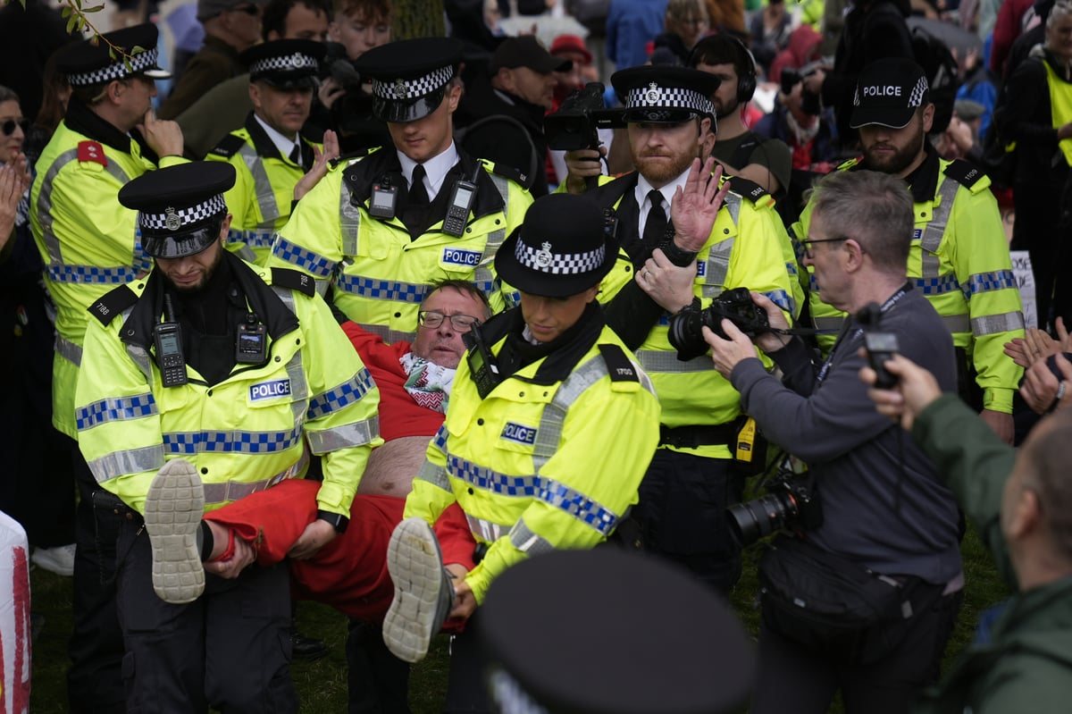 Police Arrest Two Pro-Palestine Action Protesters Outside Labour Conference in Liverpool