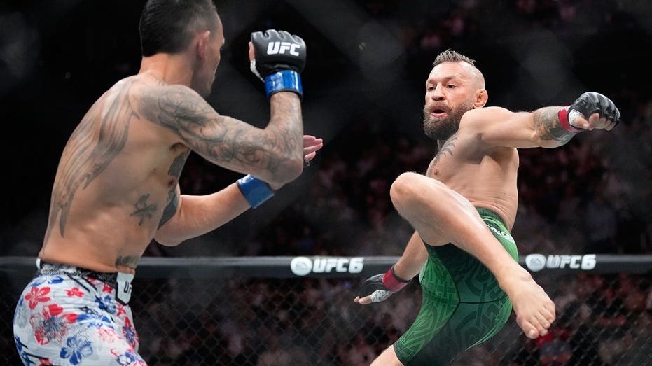 Conor McGregor's UFC return ends in first-round TKO after apparent knee injury