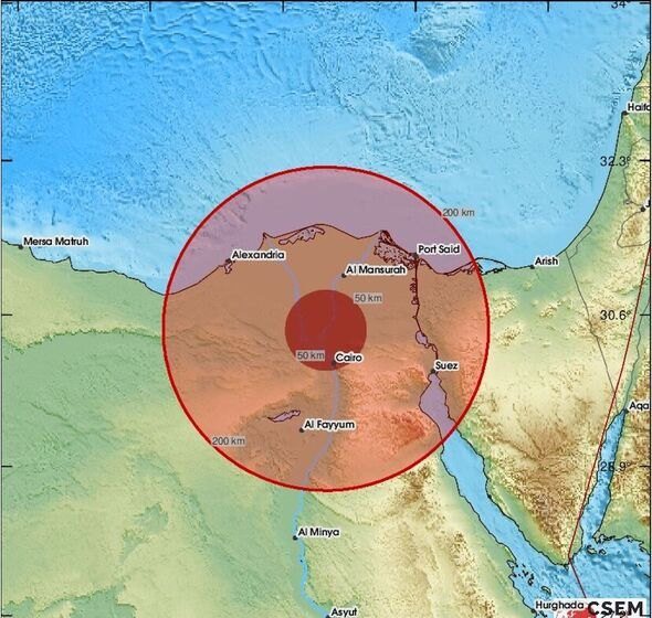 Magnitude 5.9 Earthquake Strikes Egypt Near Suez
