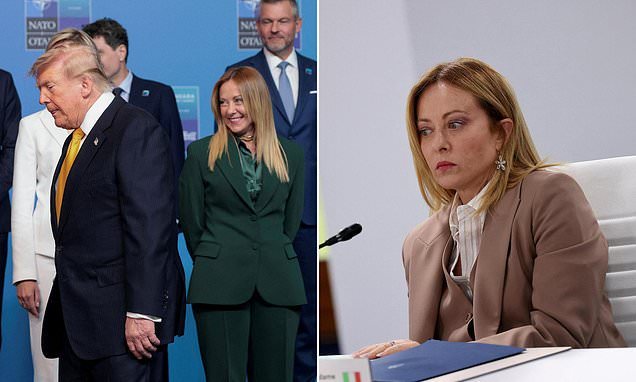 Trump snubs Meloni at NATO summit amid photo claim dispute