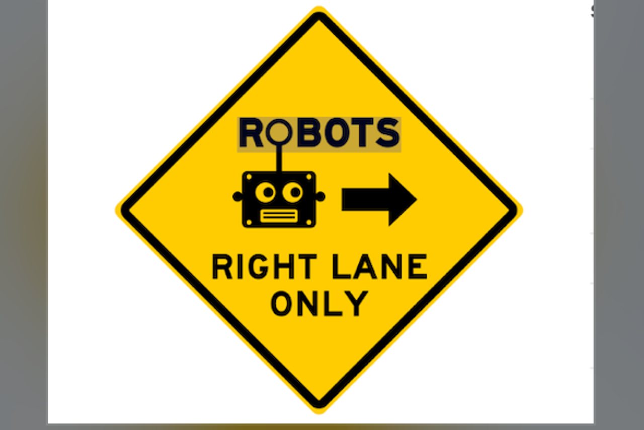 «Robots Right Lane Only» road sign in Massachusetts turns out to be art project