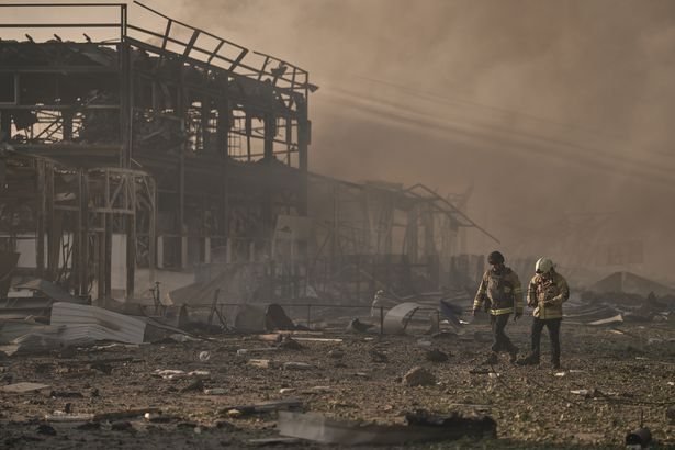 Russian drone strike on warehouse near Kyiv kills at least 37