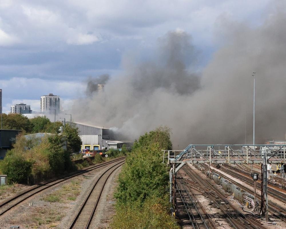Large fire near Wembley Stadium disrupts tube and rail services